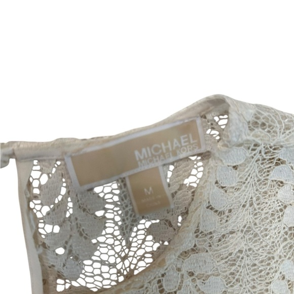 Michael Michael Kors Ivory Bell Sleeve Lace Dress Size M - Picture 9 of 15